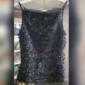 S Vintage Fuzzy Sleeveless Top